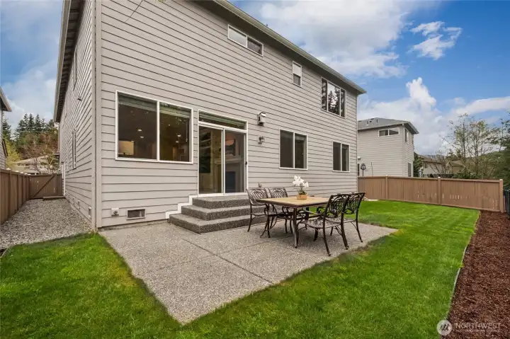 Large patio, just imagine the BBQ's