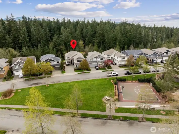 Across from Crestview park which features a picnic area, sport court and playground