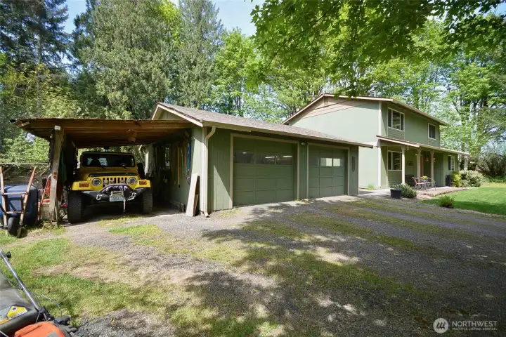 2 car garage plus carport