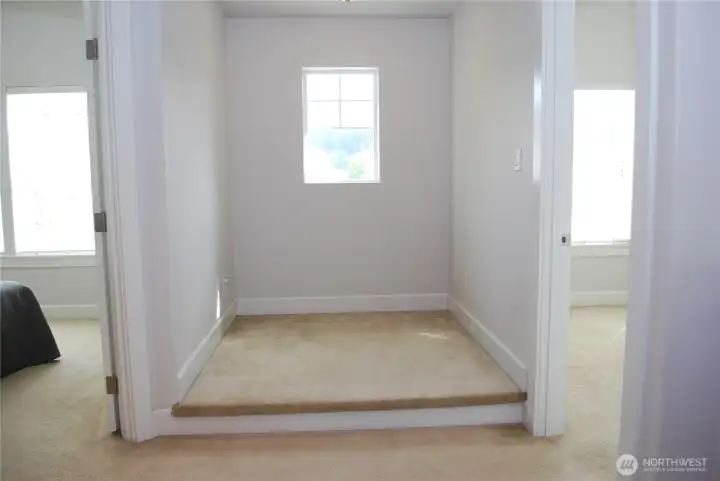 Study area between two rooms.