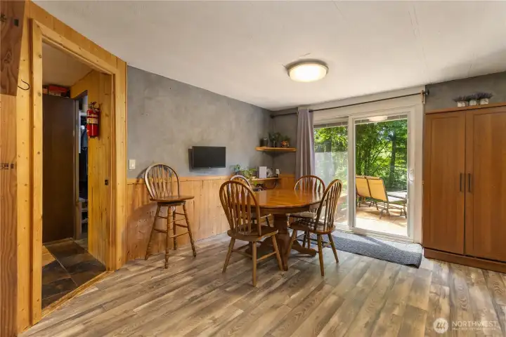 kitchen and dining area
