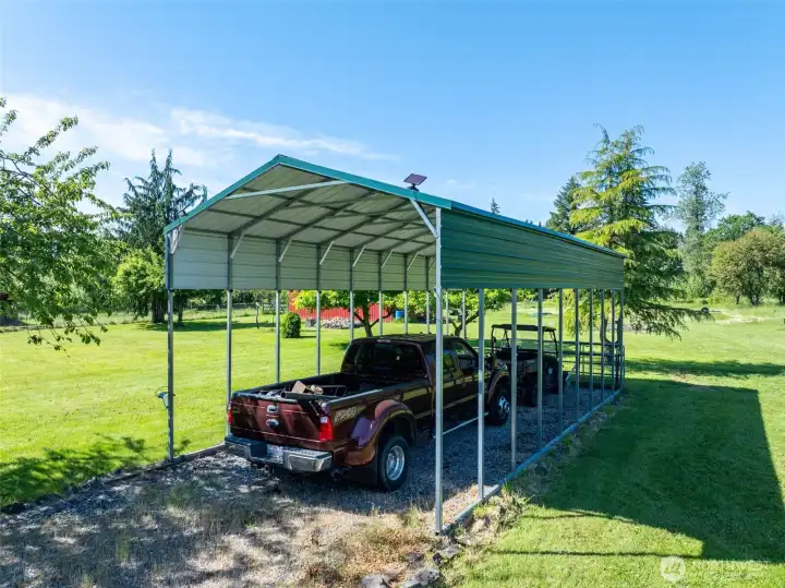 Covered parking. High enough for RV
