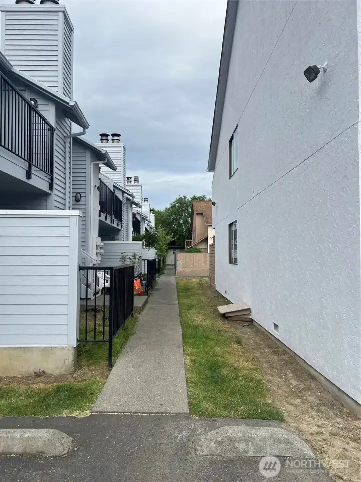 Walkway to the unit.