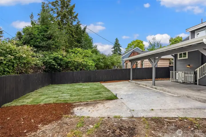 Back of the Home with Second Yard Area