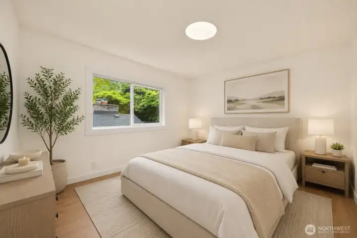 Virtually Staged Upper Level Bedroom 2