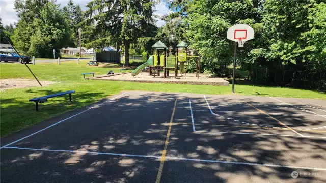 Community sport court and playground