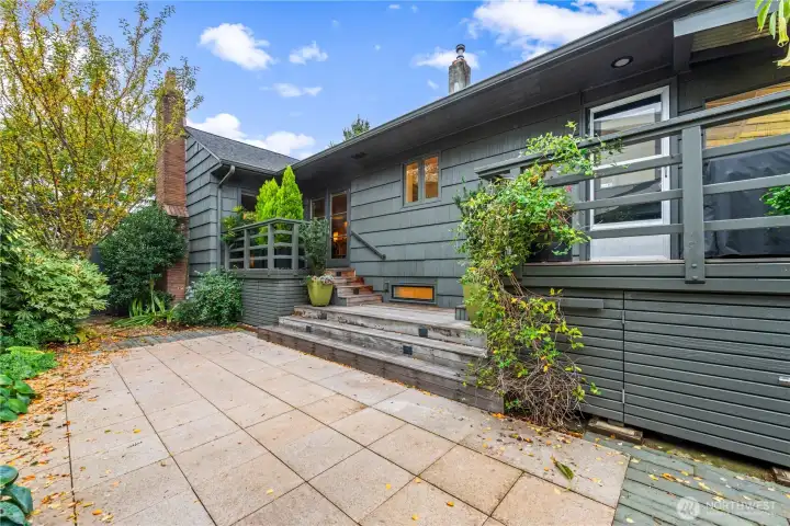 Access the yard from sunroom or dining room