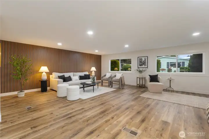 Lots of natural lighting through the newly installed windows.