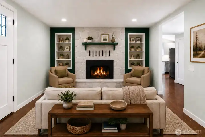 Virtually Staged Living Room