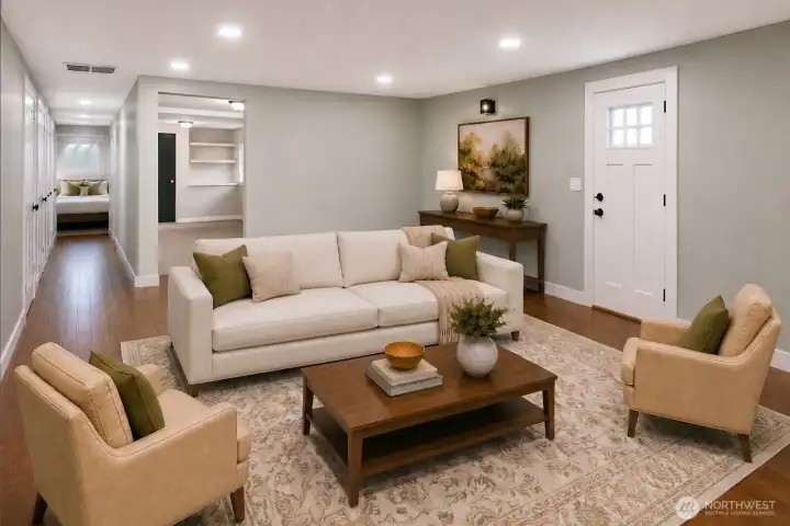 Virtually Staged Living Room