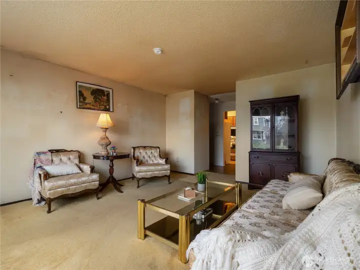 Lots of room to entertain in this bright living room.