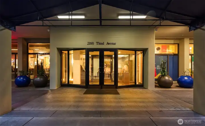 Secure entrance to building.