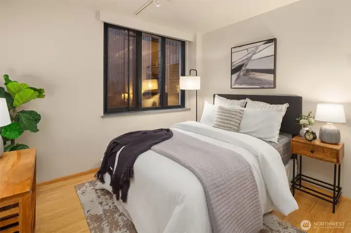 Second bedroom ideal for guests, home office, or flex space.