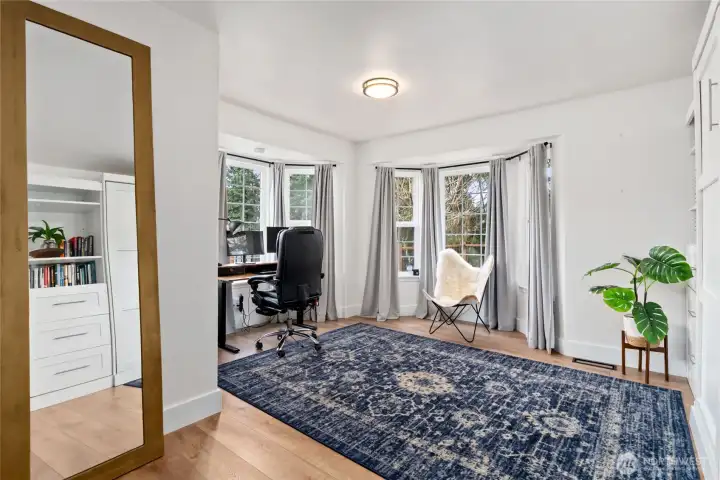 2nd bedroom/office on main floor with access to three quarter bath!