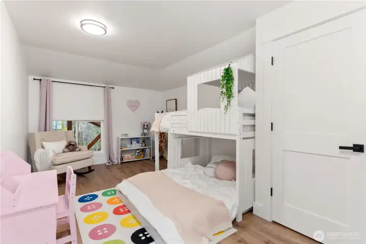 3rd bedroom on second level with large spacious walk-in-closet!