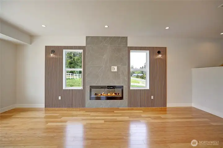 Linear Fireplace w/ Accent Finishes~