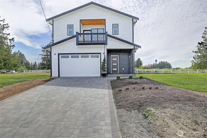 Great Parking across Custom Paver-Driveway to Paved Road for Clean Living~