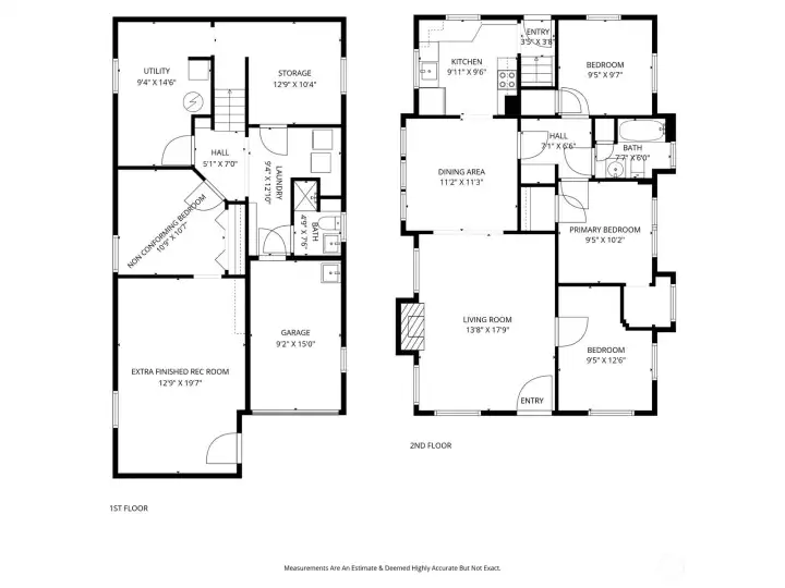 Floor plan with estimated sq ft