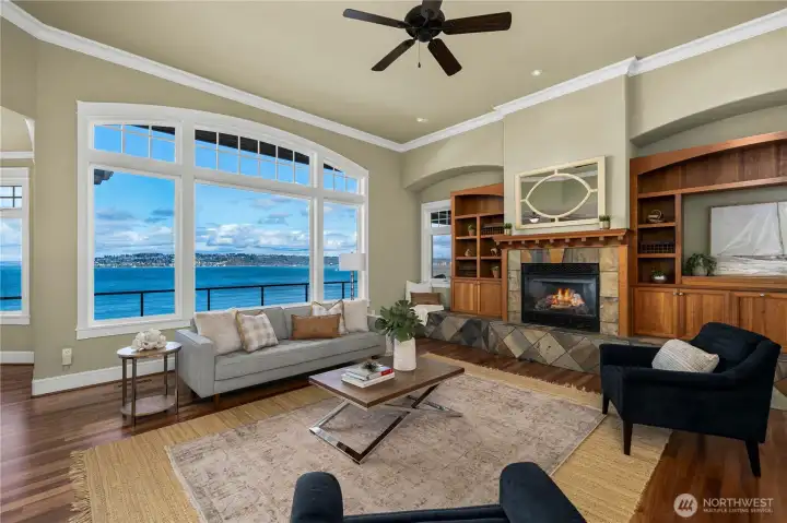 This is the gas fireside living room on the main floor