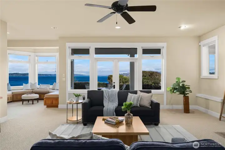 Lower level view with patio access