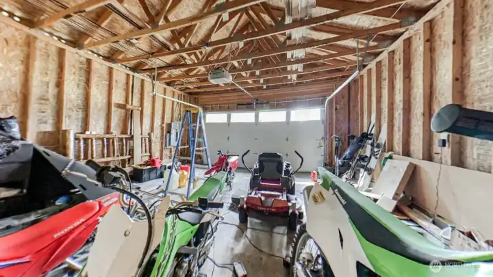 Attached 2 car garage