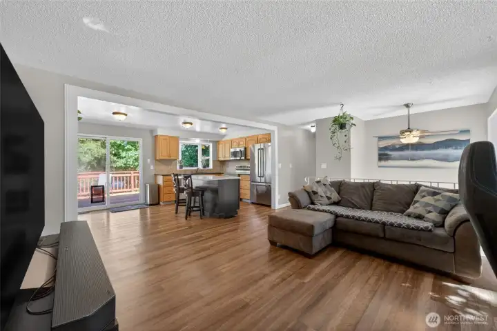 Beautiful vinyl plank flooring spans the main level. Beautiful vinyl plank flooring spans the main level.