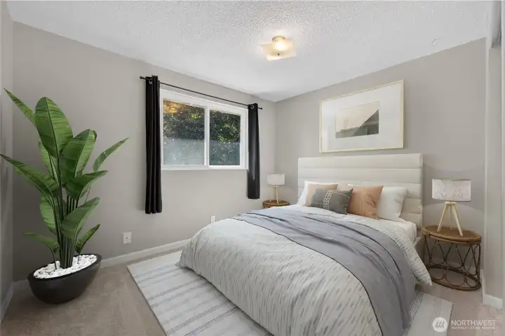 Bright and airy upper-level bedrooms. Bright and airy upper-level bedrooms.