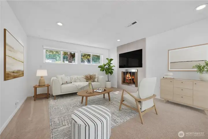 Comfortable lower level perfect for entertaining. Comfortable lower level perfect for entertaining.