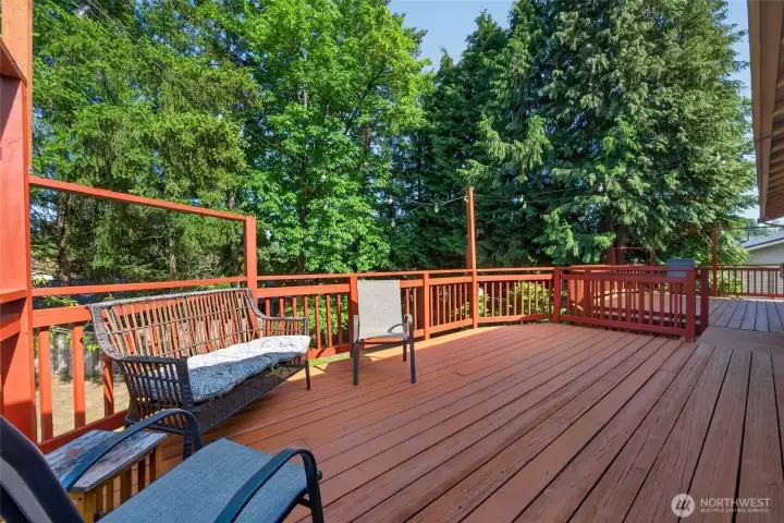 Plenty of room for outdoor dining and gatherings. Plenty of room for outdoor dining and gatherings.