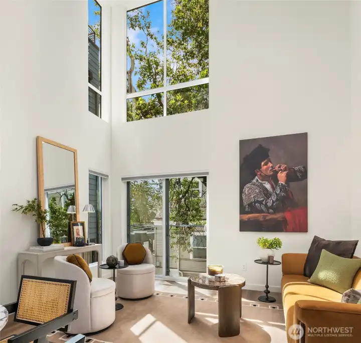 Soaring ceilings, dramatic views, and an expansive rooftop deck define this exceptional modern residence designed by Cone Architecture. Soaring ceilings, dramatic views, and an expansive rooftop deck define this exceptional modern residence designed by Cone Architecture.