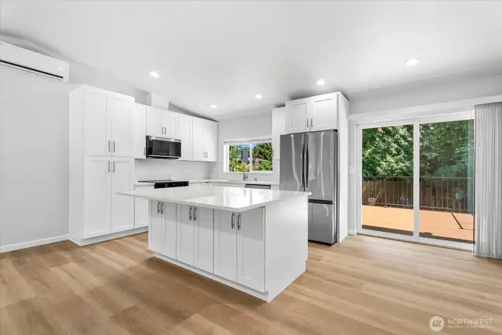 Kitchen with dining space Kitchen with dining space
