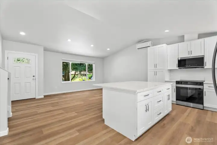 Kitchen with dining space Kitchen with dining space