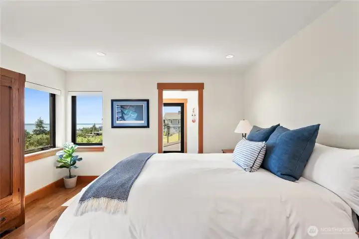 Main floor primary suite with attached office or flex room