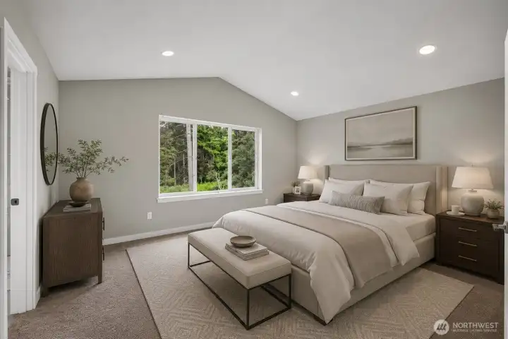 virtually staged - Primary bedroom