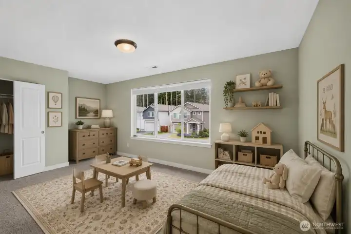 virtually staged - 4th guest bedroom
