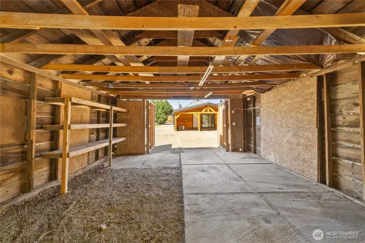 View from back of garage, lots of storage areas in here. View from back of garage, lots of storage areas in here.