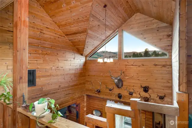 Mountain views from the top of the stairs