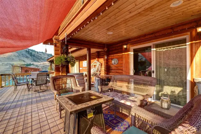 Enjoy peaceful evenings on the deck while you watch the sun set behind the mountains