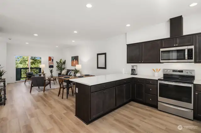 Kitchen with Shaker Cabinets