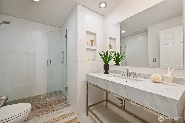3/4 bath on main floor.