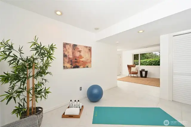 Maybe exercise or wine room?