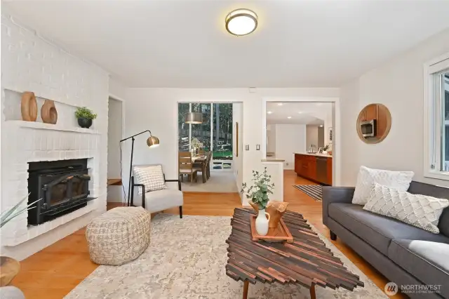 This space is right off the dining room and kitchen.