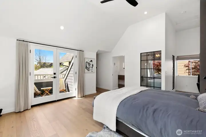 Private balcony faces west