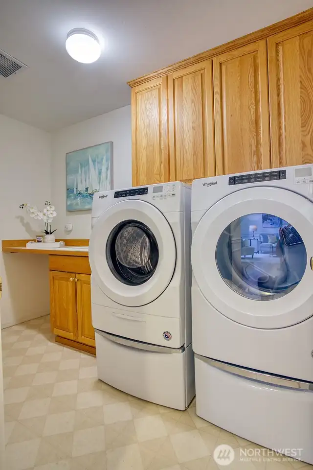 Laundry Room with sink and extra storage.