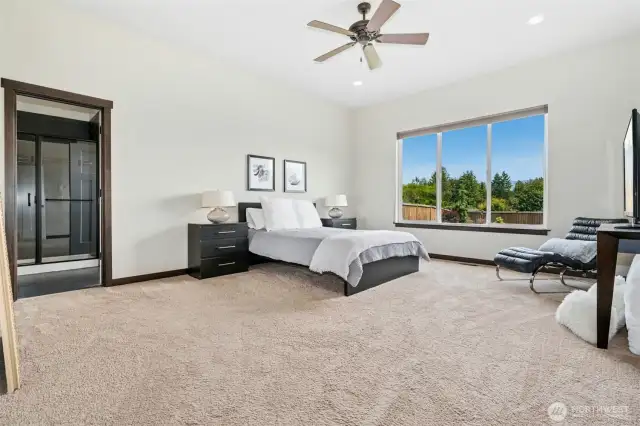 Spacious primary bedroom