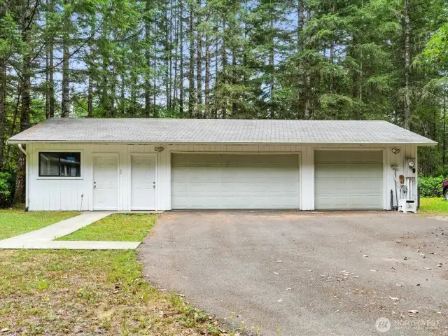 This property includes a spacious 3-car detached garage, perfect for vehicle storage, hobbies, or outdoor gear. Attached to the garage is a versatile shop/office space.