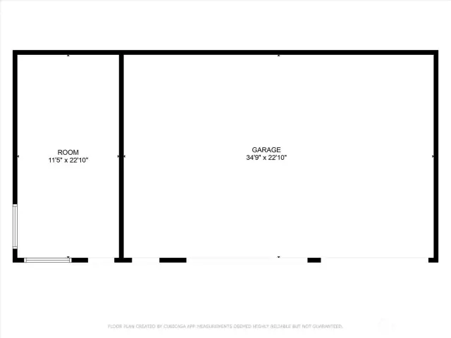 Floor Plan of main home detached garage.