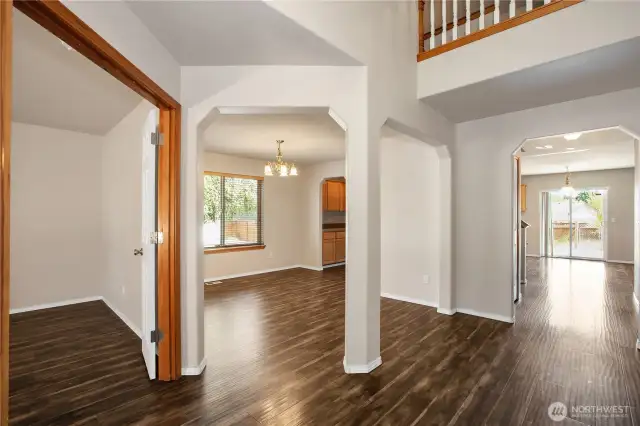 Beautiful Entry W/ Laminated Floors Throughout