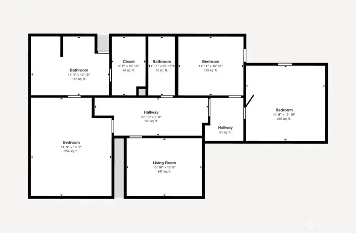 2nd Floor -dimensions are for illustration purposes and not guaranteed