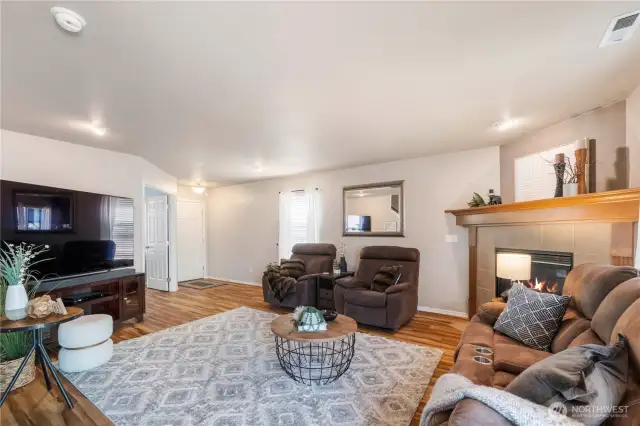 Corner fireplace